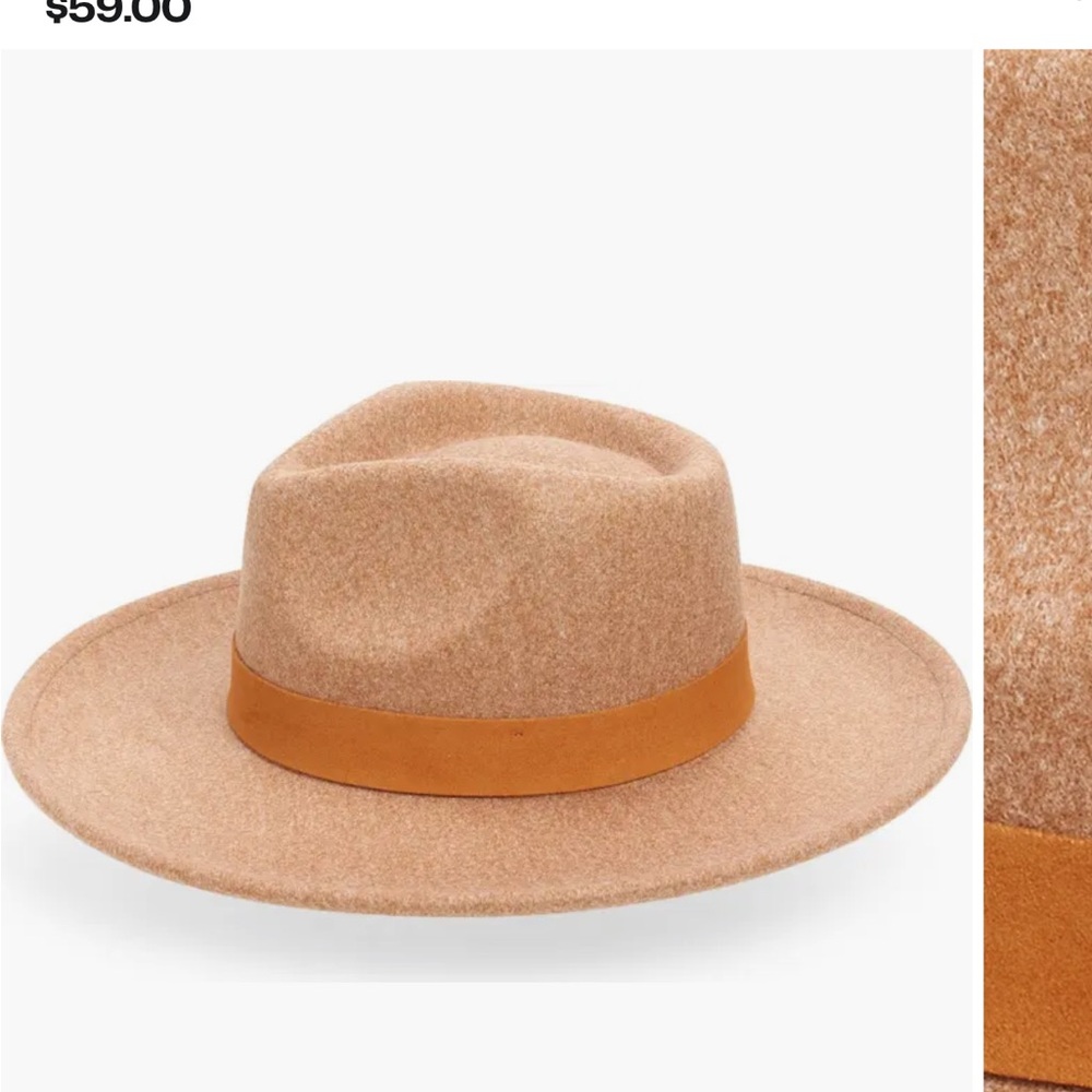 Tan Felt Hat with Brown Band